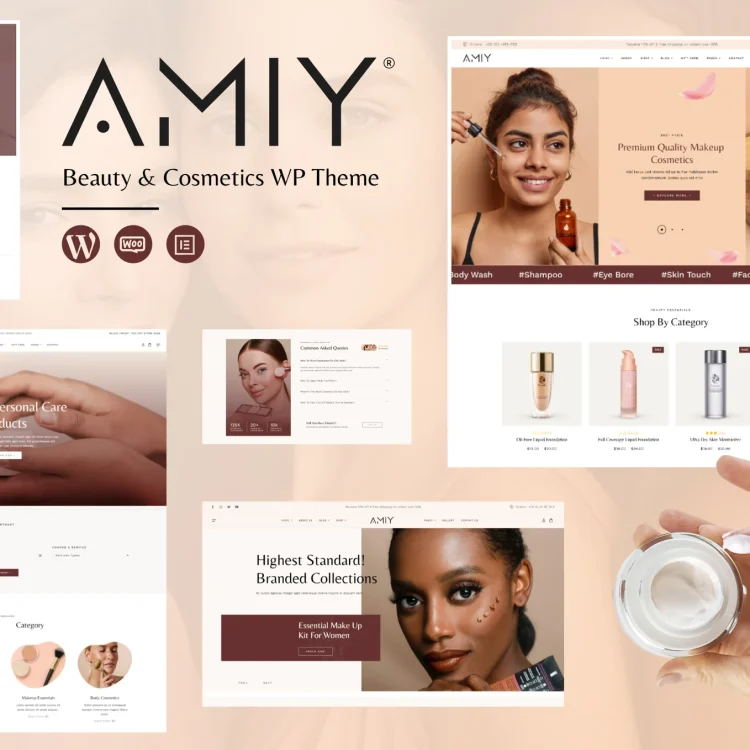 Amiy – Beauty Cosmetic Woo-commerce Theme
